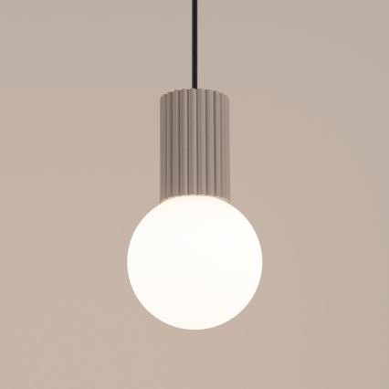 Candeeiro suspenso HALO 1xG9/8W/230V diâmetro 12 cm bege