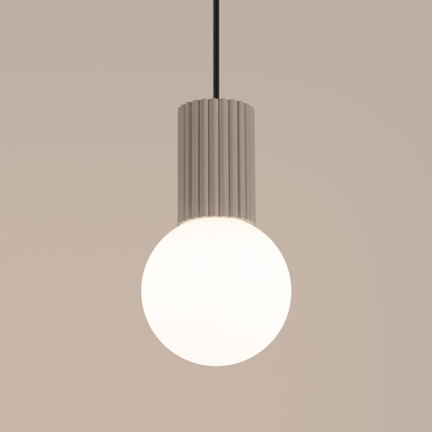 Candeeiro suspenso HALO 1xG9/8W/230V diâmetro 12 cm bege