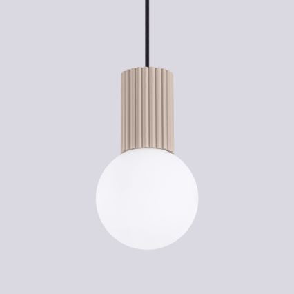 Candeeiro suspenso HALO 1xG9/8W/230V diâmetro 12 cm bege