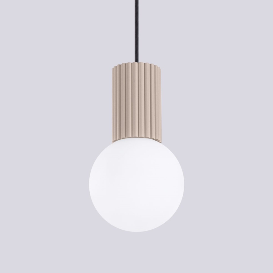 Candeeiro suspenso HALO 1xG9/8W/230V diâmetro 12 cm bege