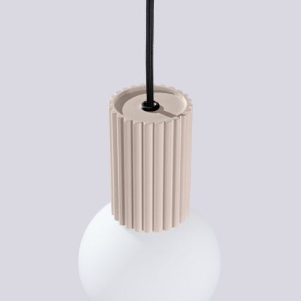 Candeeiro suspenso HALO 1xG9/8W/230V diâmetro 12 cm bege