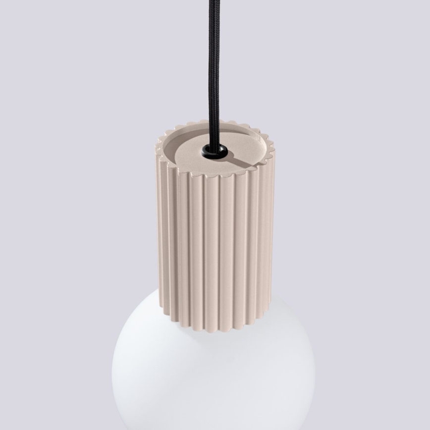 Candeeiro suspenso HALO 1xG9/8W/230V diâmetro 12 cm bege