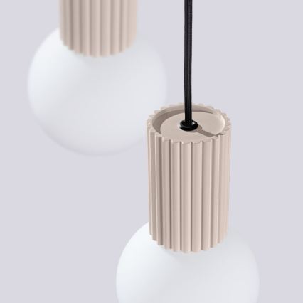Candeeiro suspenso HALO 3xG9/8W/230V diâmetro 25 cm bege