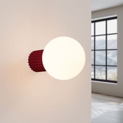 Iluminação de parede para casa de banho HALO 1xG9/8W/230V diâmetro 12 cm IP44 vermelho