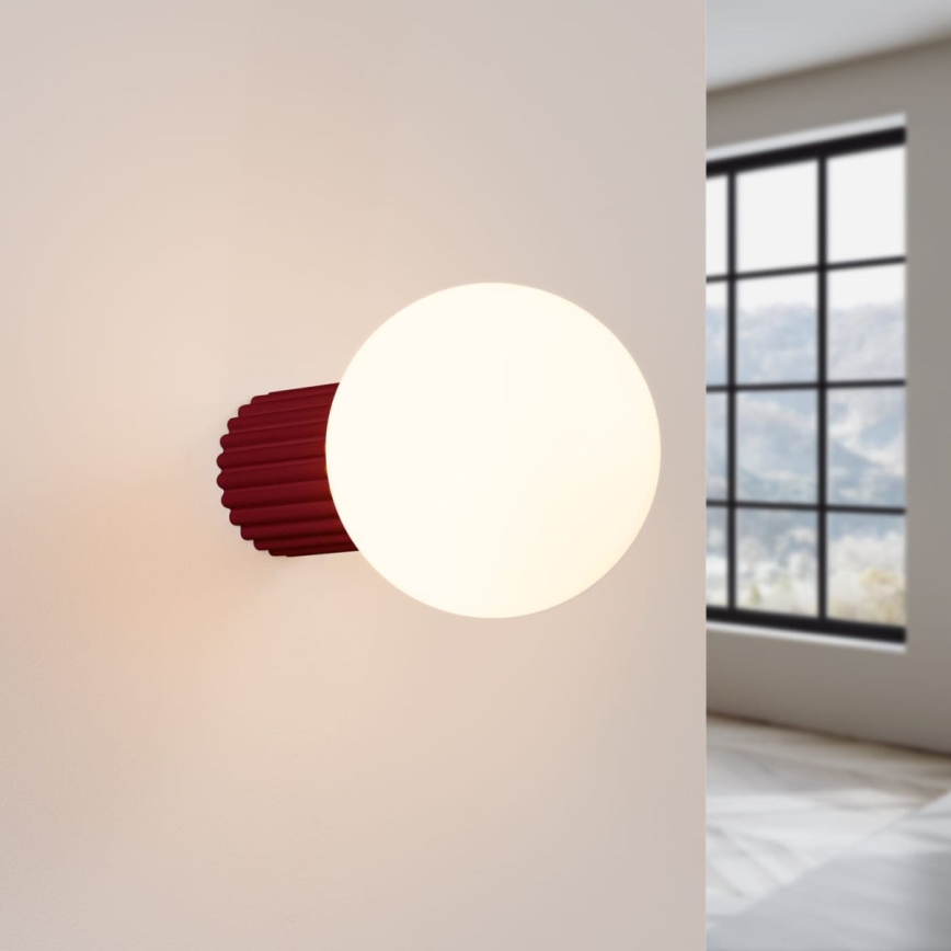 Iluminação de parede para casa de banho HALO 1xG9/8W/230V diâmetro 12 cm IP44 vermelho