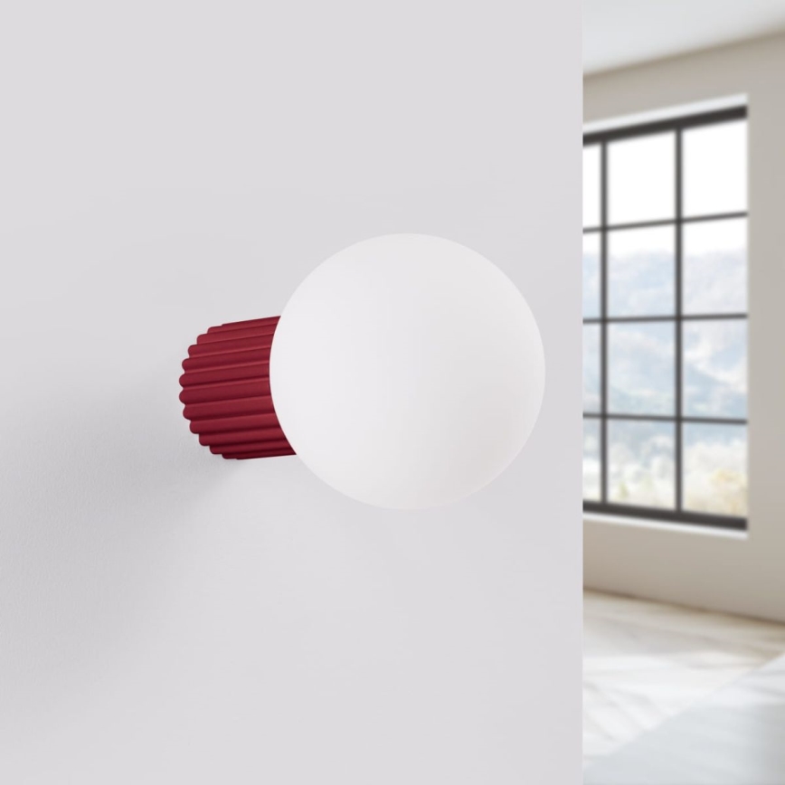 Iluminação de parede para casa de banho HALO 1xG9/8W/230V diâmetro 12 cm IP44 vermelho