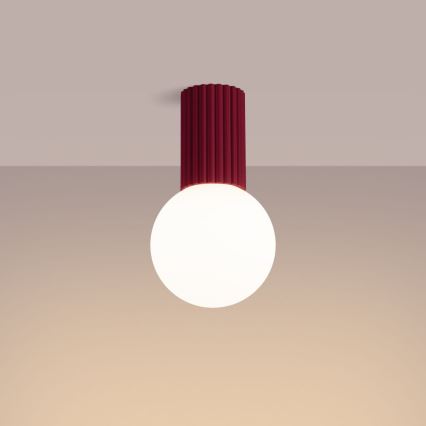 Iluminação de teto para casa de banho HALO 1xG9/8W/230V diâmetro 12 cm IP44 vermelho