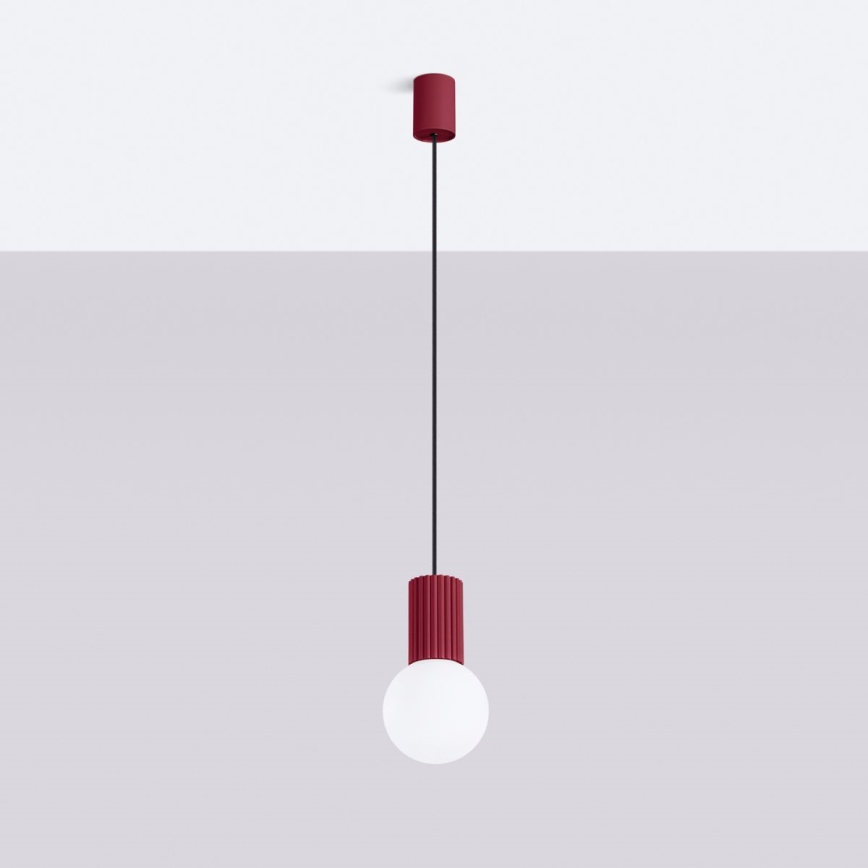 Candeeiro suspenso HALO 1xG9/8W/230V diâmetro 12 cm vermelho