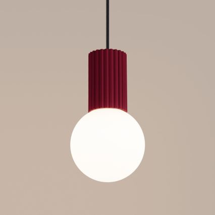 Candeeiro suspenso HALO 1xG9/8W/230V diâmetro 12 cm vermelho