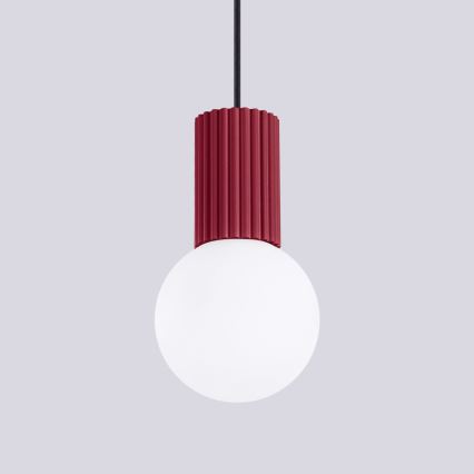 Candeeiro suspenso HALO 1xG9/8W/230V diâmetro 12 cm vermelho