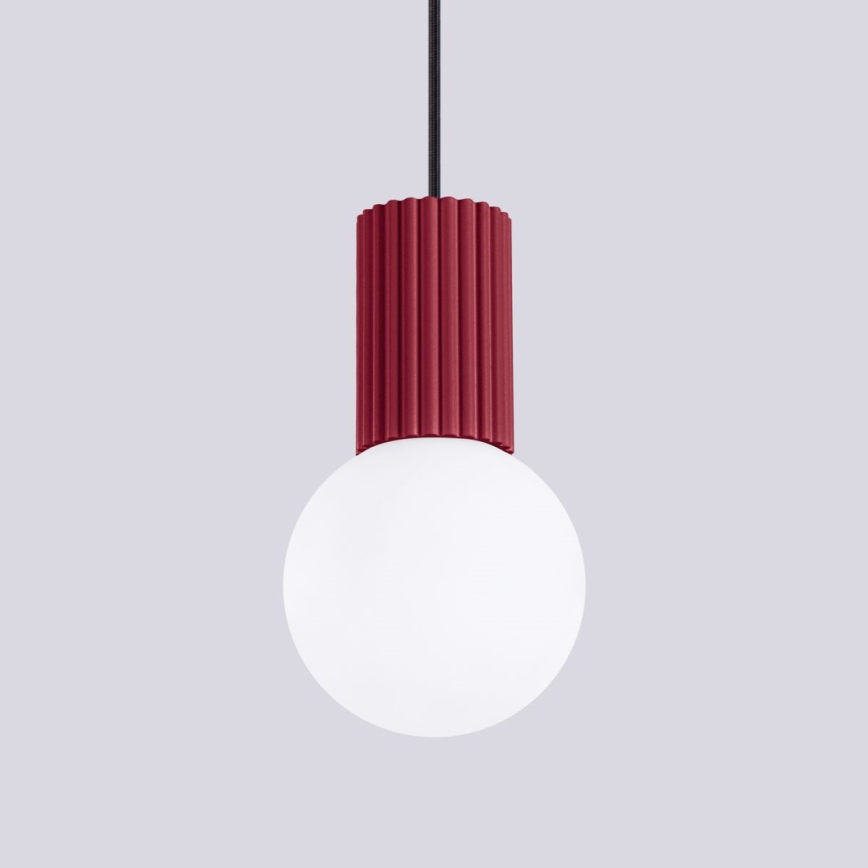 Candeeiro suspenso HALO 1xG9/8W/230V diâmetro 12 cm vermelho