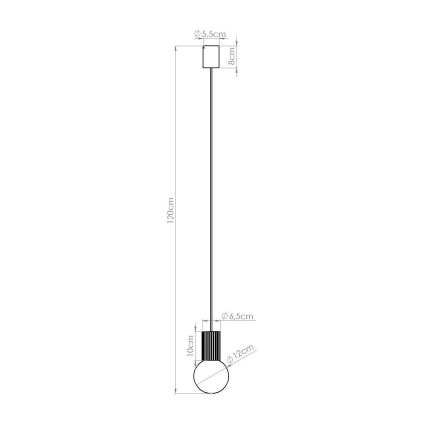 Candeeiro suspenso HALO 1xG9/8W/230V diâmetro 12 cm vermelho