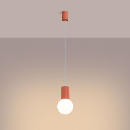 Candeeiro suspenso HALO 1xG9/8W/230V diâmetro 12 cm rosa