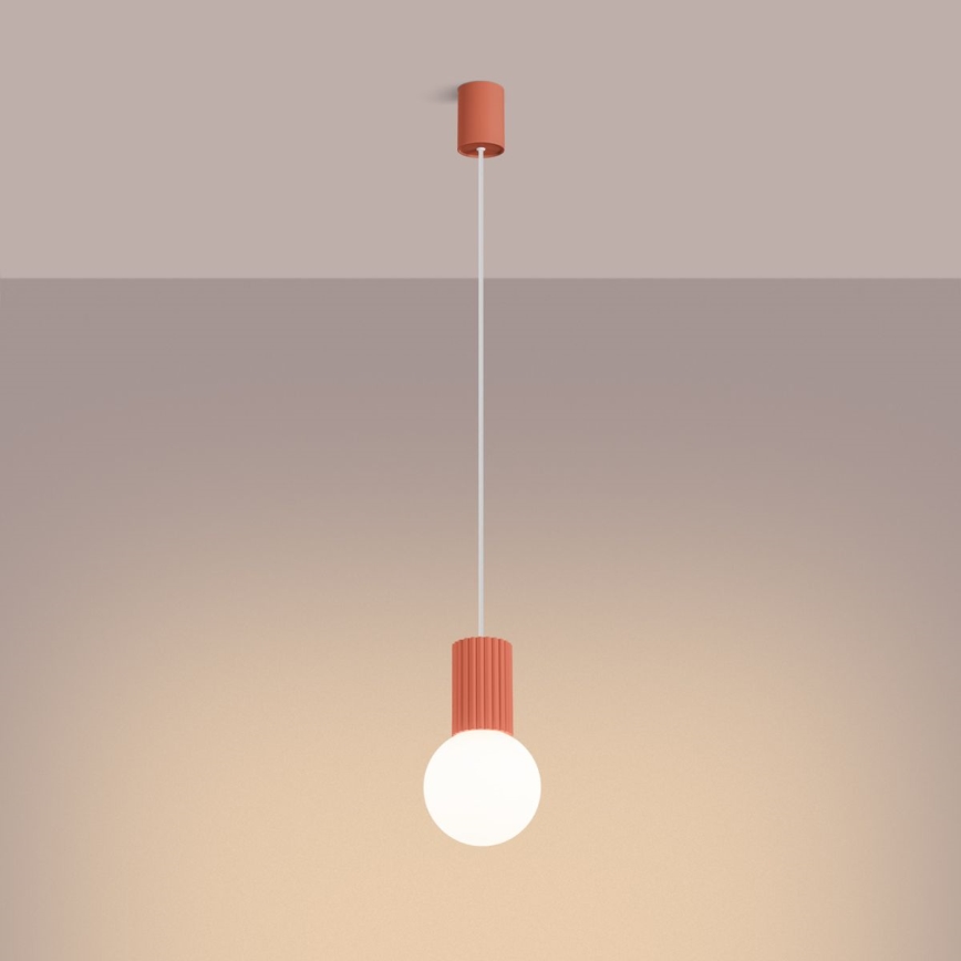 Candeeiro suspenso HALO 1xG9/8W/230V diâmetro 12 cm rosa