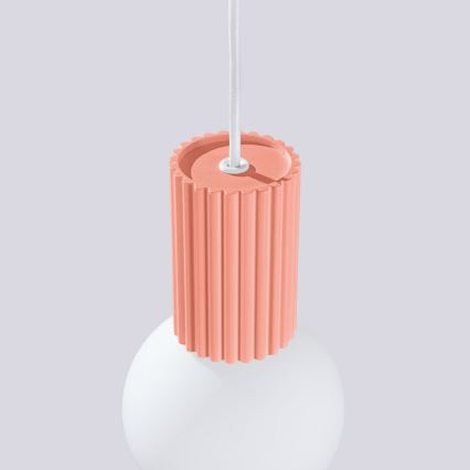 Candeeiro suspenso HALO 1xG9/8W/230V diâmetro 12 cm rosa