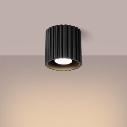 Spot AURA 1xGU10/10W/230V Ø 10 cm preto