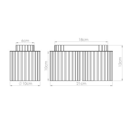 Candeeiro de focos AURA 2xGU10/10W/230V preto