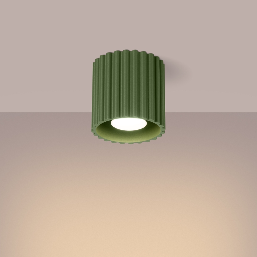 Spot embutido AURA 1xGU10/10W/230V, Ø 10 cm, verde