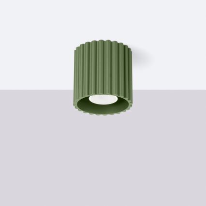 Spot embutido AURA 1xGU10/10W/230V, Ø 10 cm, verde