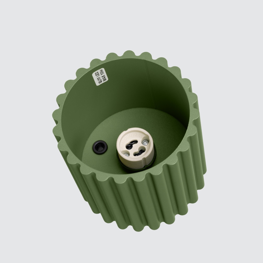 Spot embutido AURA 1xGU10/10W/230V, Ø 10 cm, verde