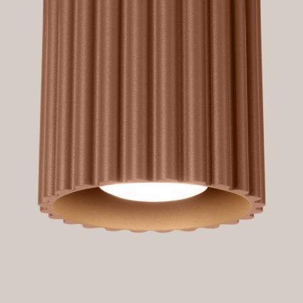 Foco AURA 1xGU10/10W/230V Ø 10 cm castanho
