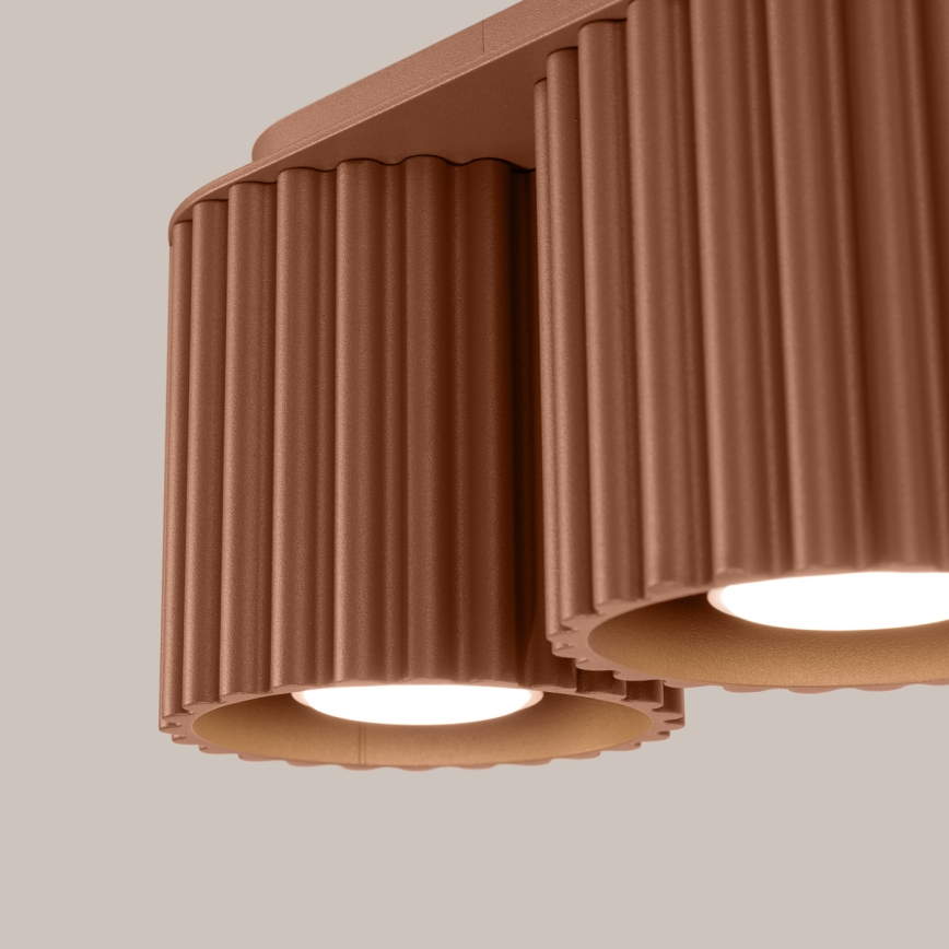 Candeeiro de focos AURA 2xGU10/10W/230V castanho