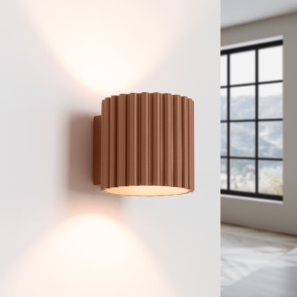 Aplique de parede AURA 1xG9/10W/230V castanho
