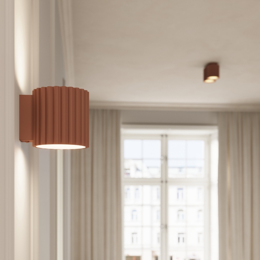 Aplique de parede AURA 1xG9/10W/230V castanho