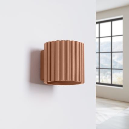 Aplique de parede AURA 1xG9/10W/230V castanho