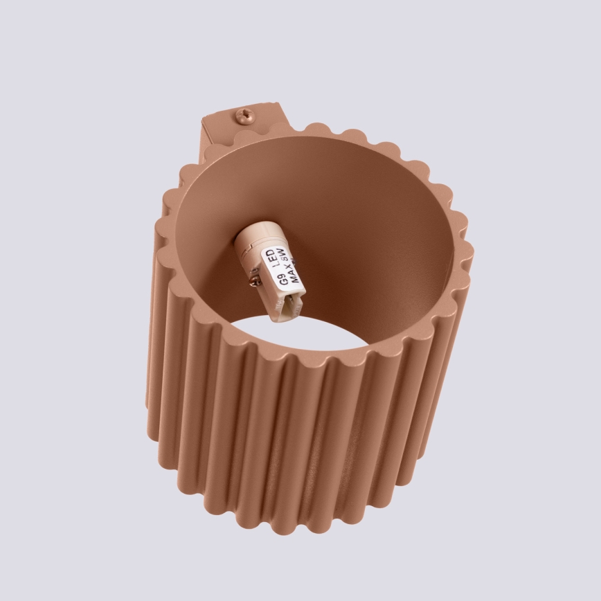 Aplique de parede AURA 1xG9/10W/230V castanho