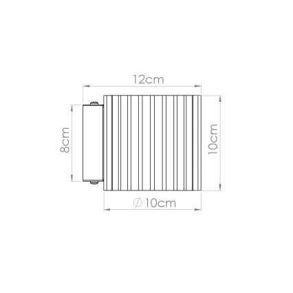Aplique de parede AURA 1xG9/10W/230V castanho