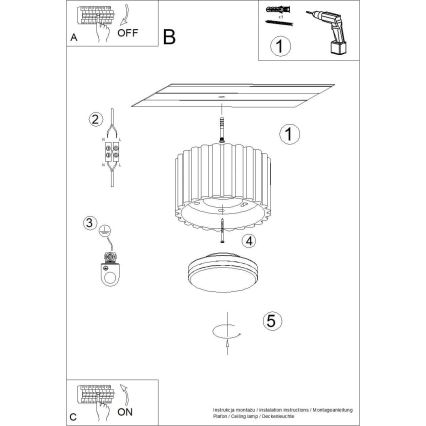 Foco de teto AURA 1xGX53/10W/230V, diâmetro 10 cm, castanho