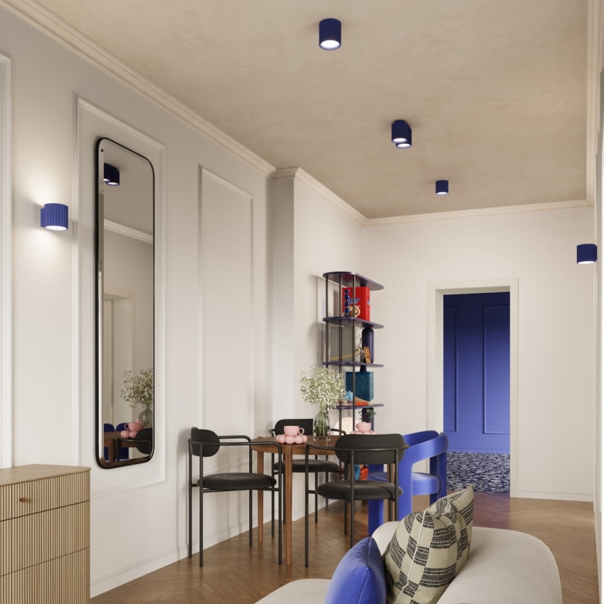 Spot AURA 1xGU10/10W/230V, Ø 10 cm, azul