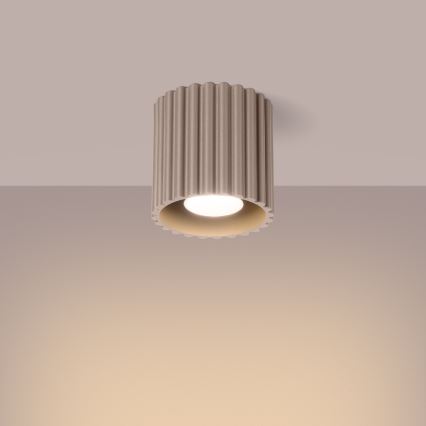 Spot AURA 1xGU10/10W/230V, diâmetro 10 cm, acabamento taupe