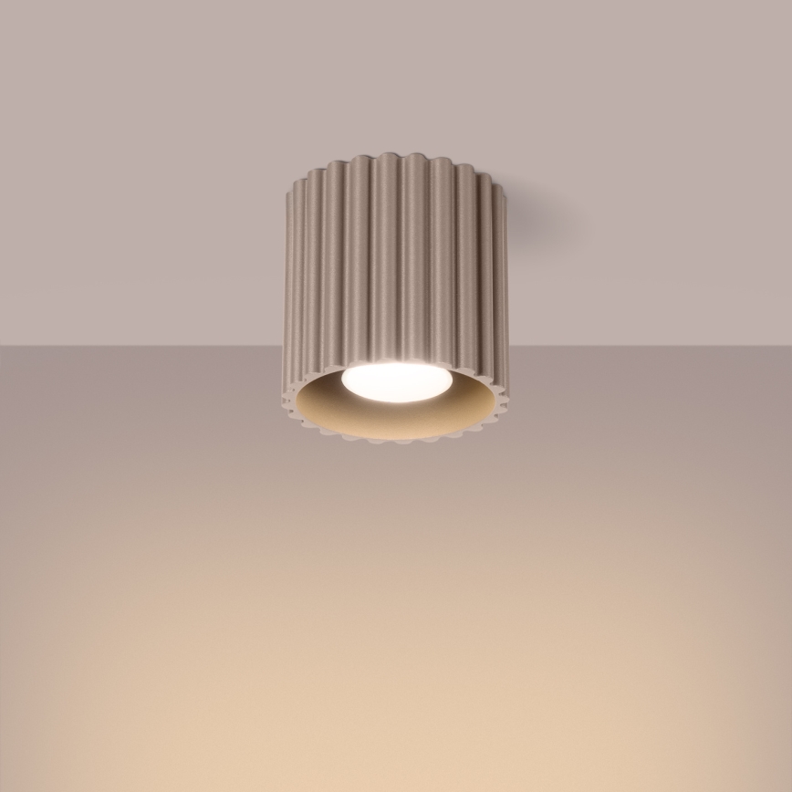 Spot AURA 1xGU10/10W/230V, diâmetro 10 cm, acabamento taupe