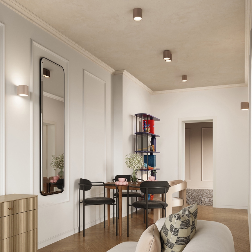 Spot AURA 1xGU10/10W/230V, diâmetro 10 cm, acabamento taupe