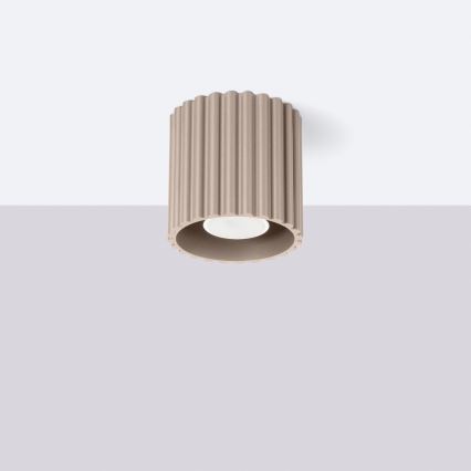 Spot AURA 1xGU10/10W/230V, diâmetro 10 cm, acabamento taupe
