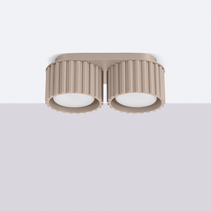 Spot direcionável AURA 2xGX53/10W/230V taupe