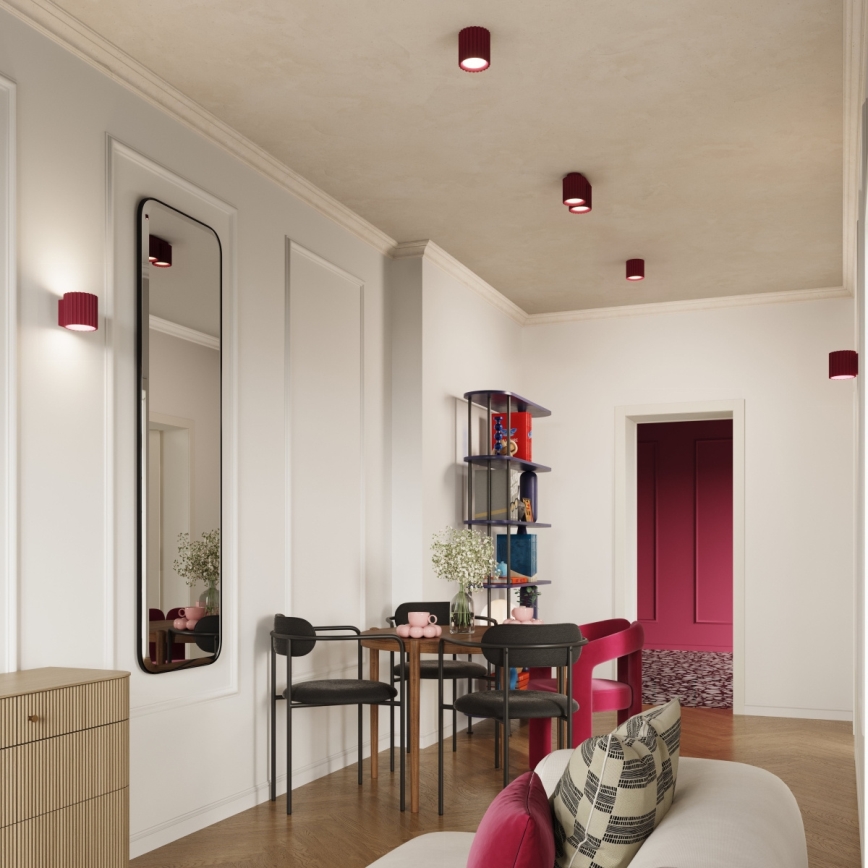 Spot AURA 1xGU10/10W/230V, Ø 10 cm, vermelho