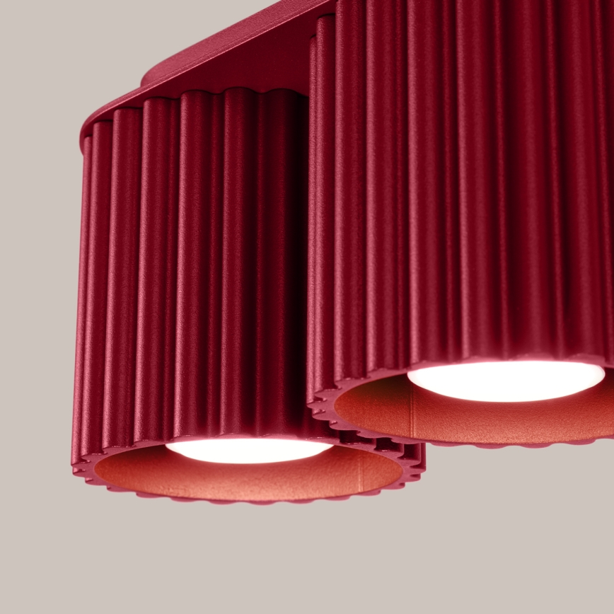 Foco AURA 2xGU10/10W/230V vermelho