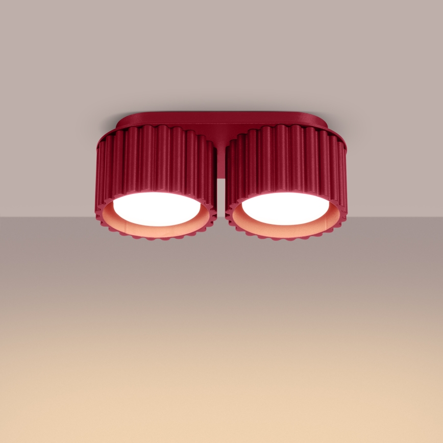 Candeeiro de focos AURA 2xGX53/10W/230V vermelho