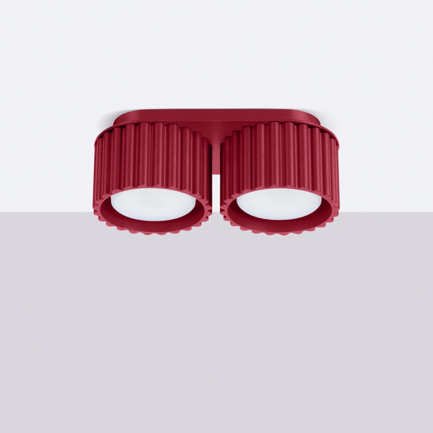 Candeeiro de focos AURA 2xGX53/10W/230V vermelho