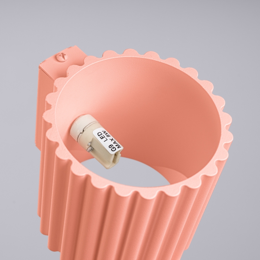 Aplique de parede AURA 1xG9/10W/230V rosa