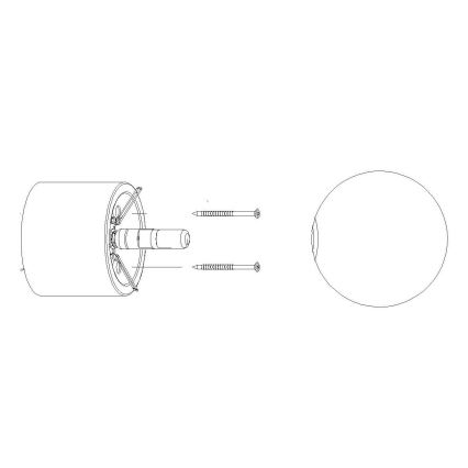 Abajur de substituição para focos de luz e candeeiros de mesa BOOMO G9 diâmetro 12 cm branco