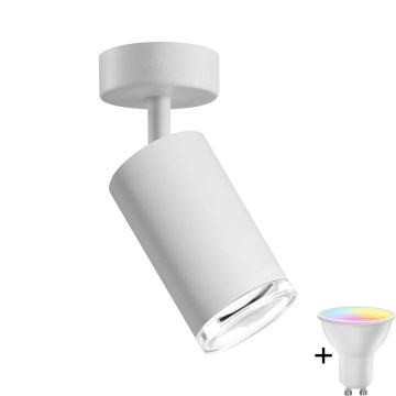 Spot de banheiro LED RGBW dimmável TURYN 1xGU10/6,5W/230V 2700-6500K Wi-Fi IP44 branco
