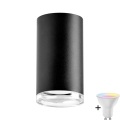 Spot de banheiro LED RGBW dimmável TURYN 1xGU10/6,5W/230V 2700-6500K Wi-Fi IP44 preto
