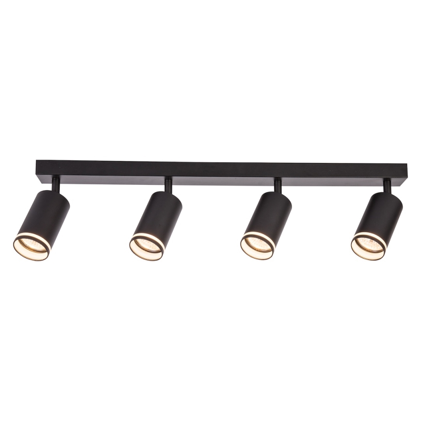 Spot de teto PIPE 4xGU10/10W/230V preto