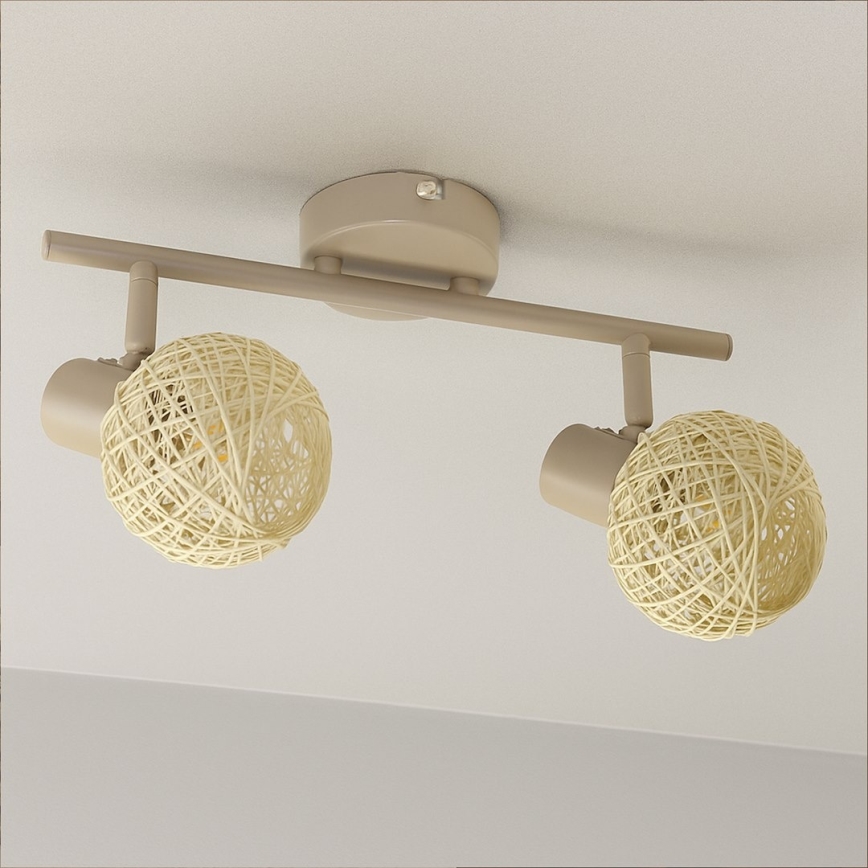 Spot DEX 2xE14/10W/230V bege/creme