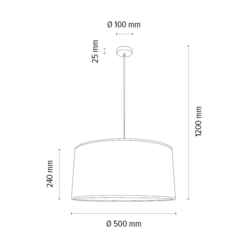 Candelabro suspenso BENITA 1xE27/40W/230V castanho/carvalho – FSC certificado