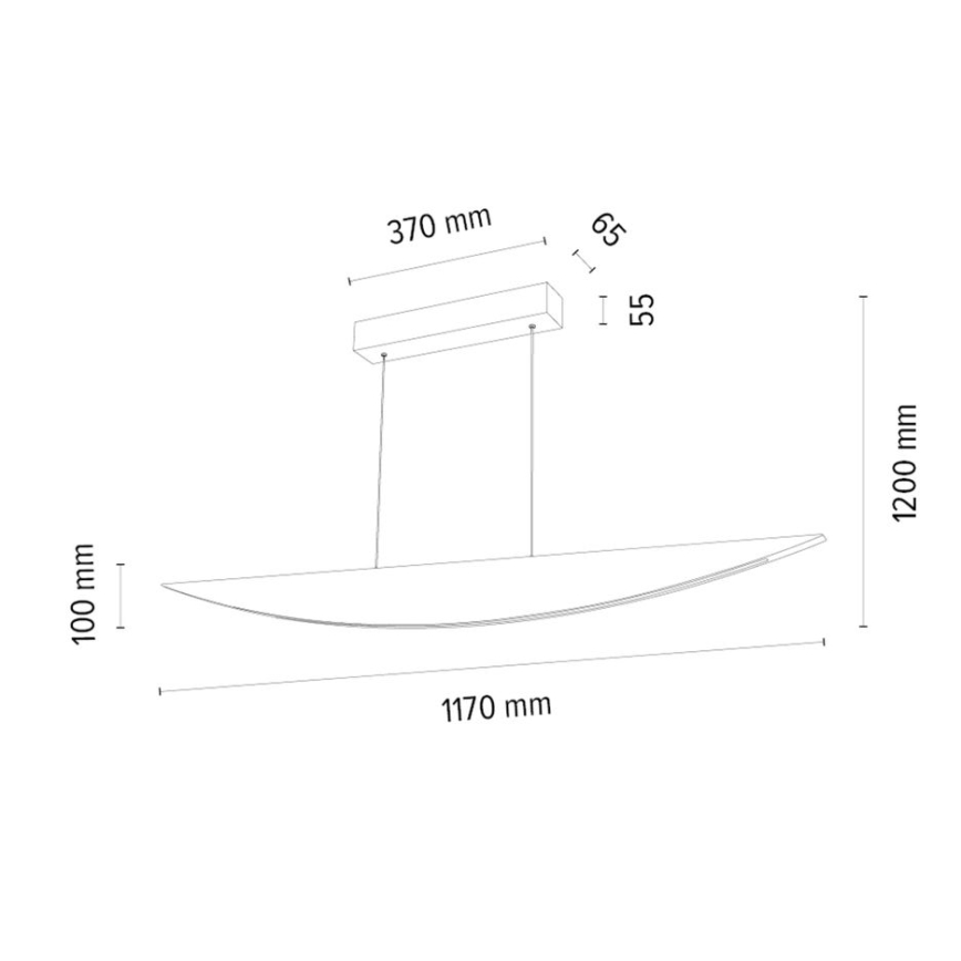 Candelabro suspenso LED com regulação DUBAI LED/14W/230V carvalho – FSC certificado